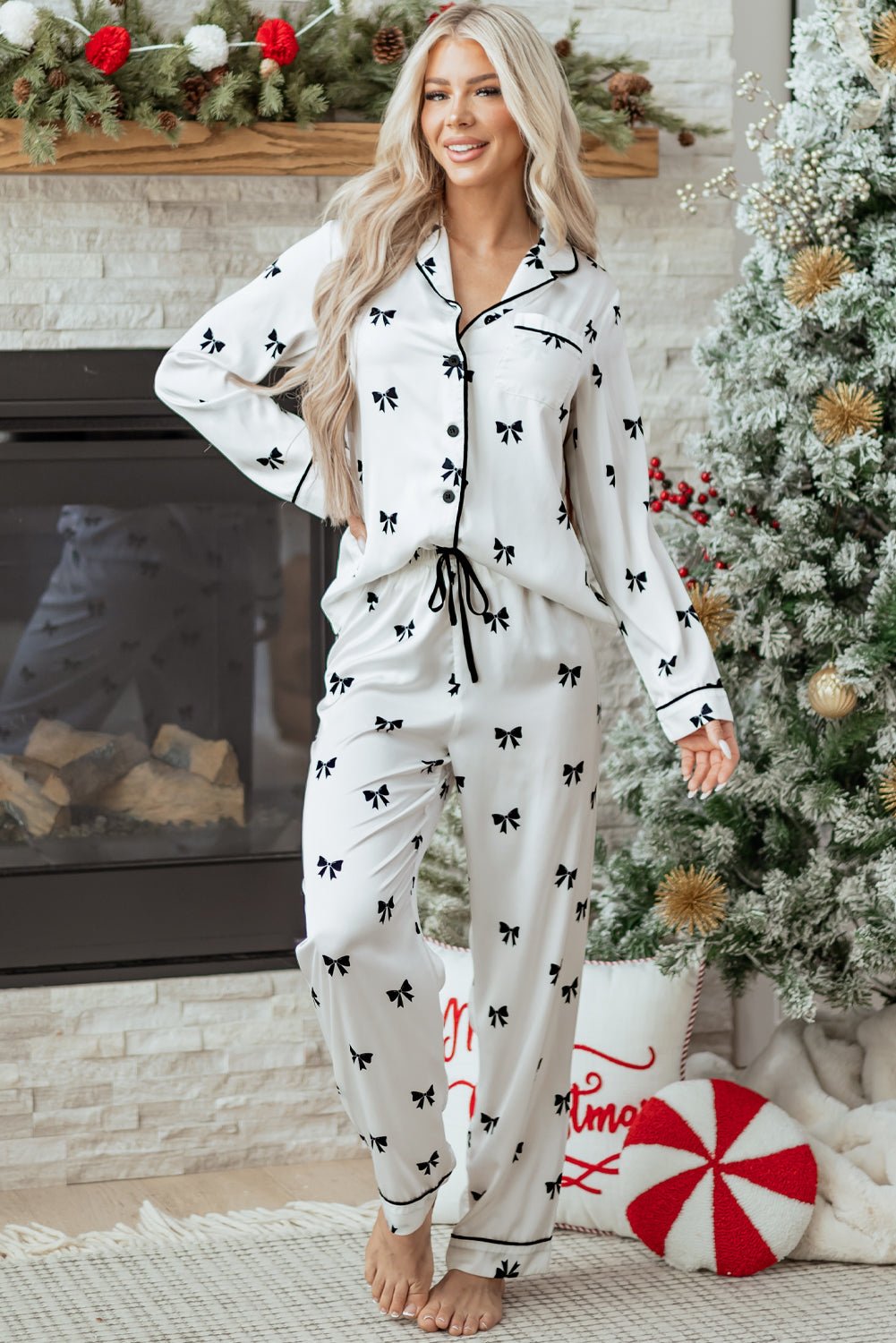 Nora Print Two Piece Sleepwear - Hello Beautiful BoutiqueSleepwearThreaded Pear