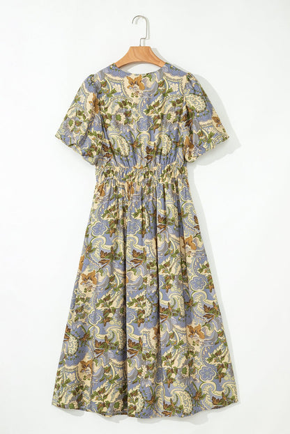 Nora Puff Sleeve Long Dress - Hello Beautiful BoutiqueMaxi DressesThreaded Pear