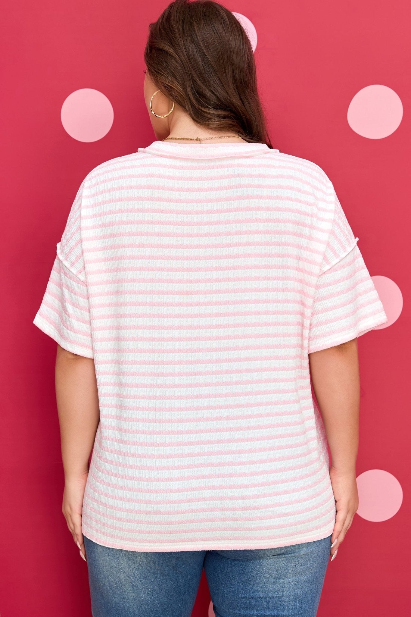 Nora Seam Patchwork T PLUS Shirt - Hello Beautiful BoutiquePlus Size Tops & TeesThreaded Pear