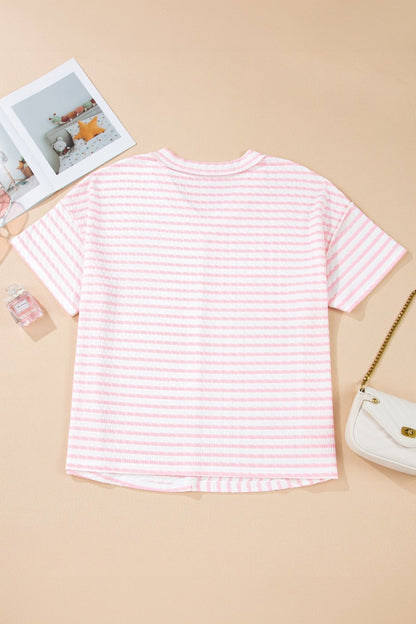 Nora Seam Patchwork T PLUS Shirt - Hello Beautiful BoutiquePlus Size Tops & TeesThreaded Pear