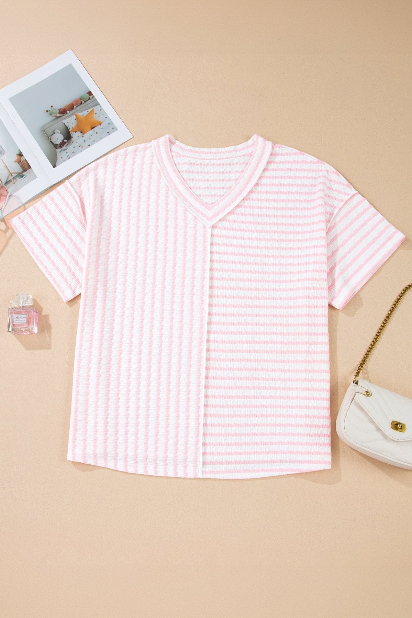 Nora Seam Patchwork T PLUS Shirt - Hello Beautiful BoutiquePlus Size Tops & TeesThreaded Pear