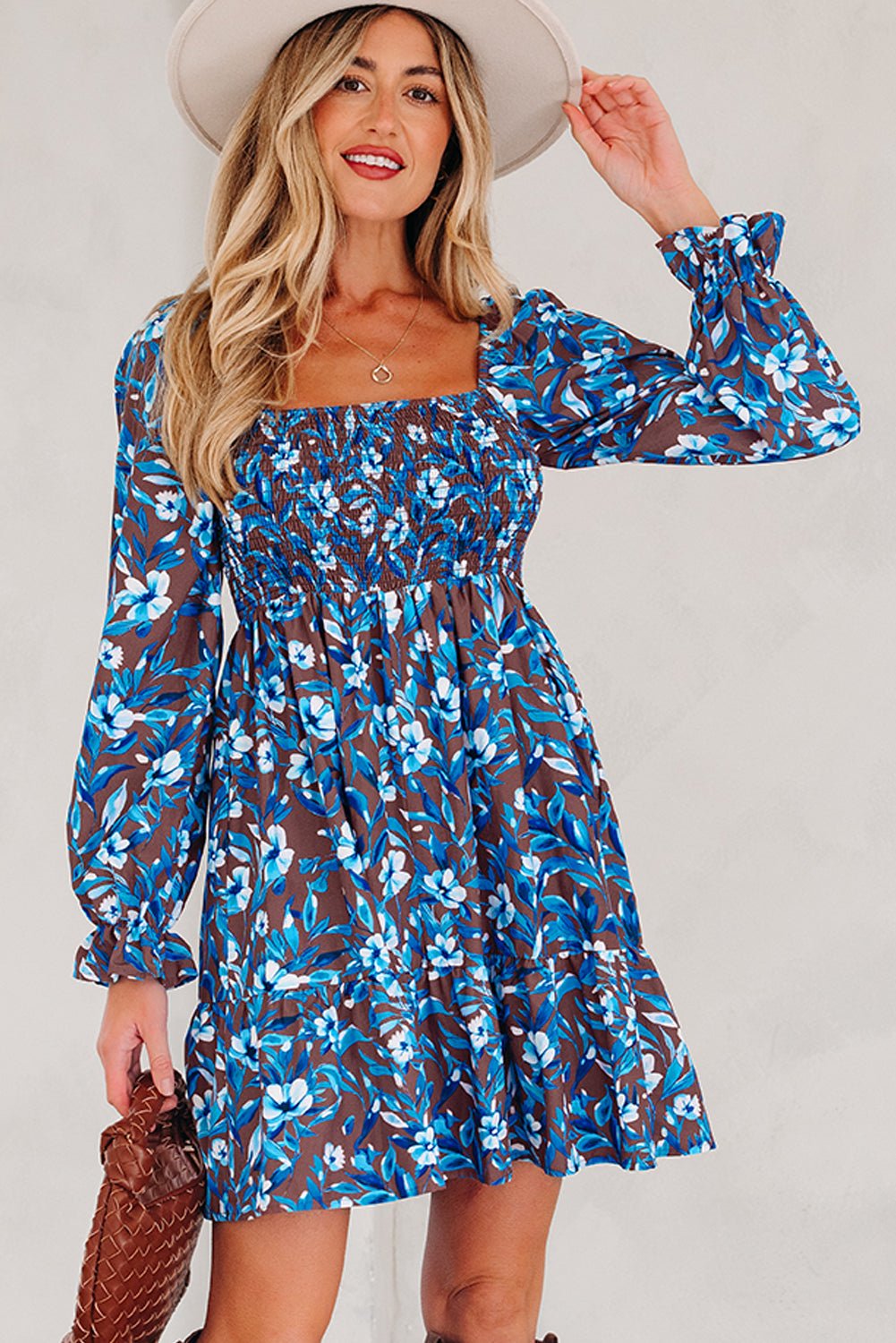 Norava Ruffled Sleeve Floral Dress - Hello Beautiful BoutiqueFloral DressesThreaded Pear