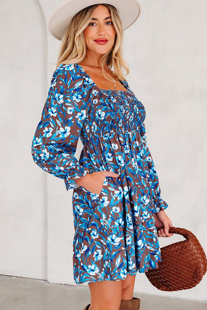 Norava Ruffled Sleeve Floral Dress - Hello Beautiful BoutiqueFloral DressesThreaded Pear