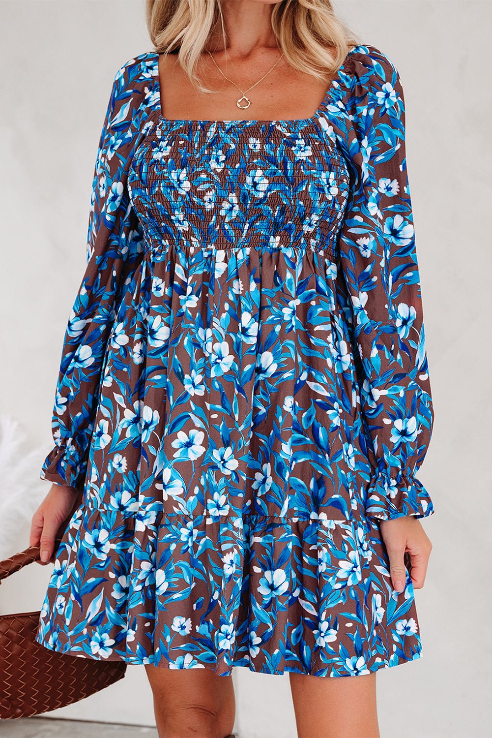 Norava Ruffled Sleeve Floral Dress - Hello Beautiful BoutiqueFloral DressesThreaded Pear