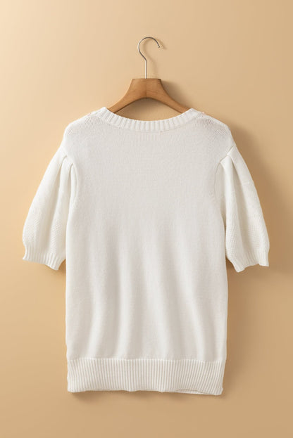 Nova Knit Short Sleeve Sweater - Hello Beautiful Boutique15% OFFThreaded Pear