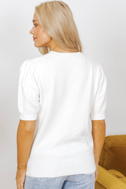 Nova Knit Short Sleeve Sweater - Hello Beautiful Boutique15% OFFThreaded Pear