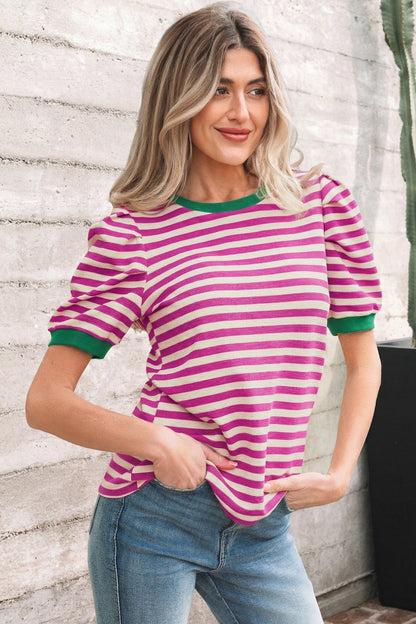 Nova Sleeve Contrast Trim Tee - Hello Beautiful BoutiqueTops & TeesThreaded Pear