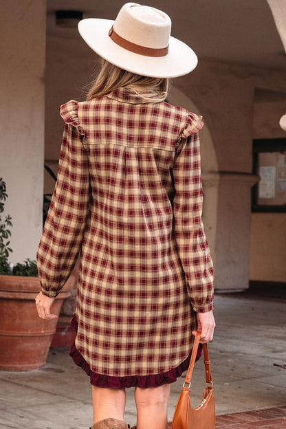 Novalee Mini Shirt Dress Long Sleeve Top - Hello Beautiful BoutiqueMini DressesThreaded Pear