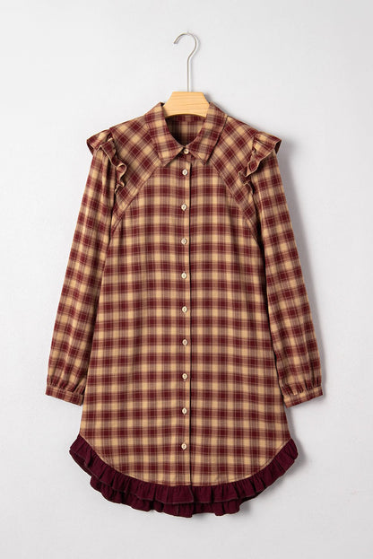 Novalee Mini Shirt Dress Long Sleeve Top - Hello Beautiful BoutiqueMini DressesThreaded Pear