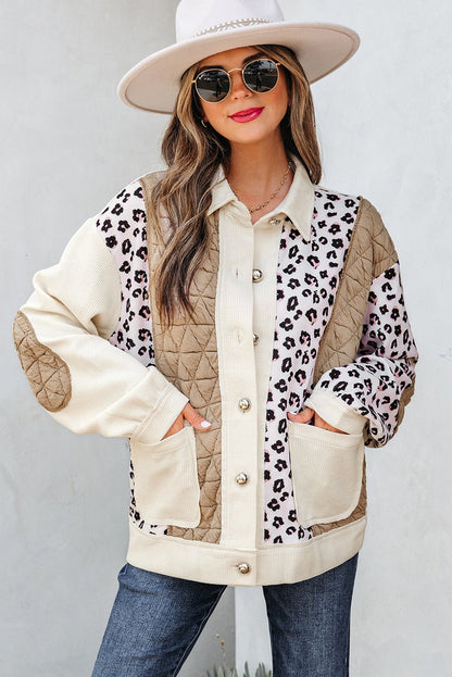 Novaza Quilted Patchwork Front Jacket - Hello Beautiful BoutiqueJacketsThreaded Pear