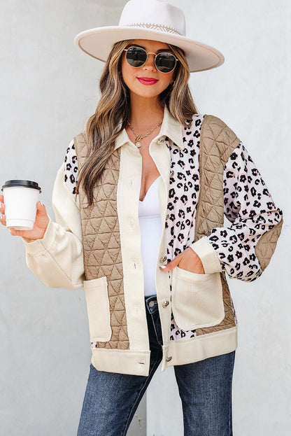 Novaza Quilted Patchwork Front Jacket - Hello Beautiful BoutiqueJacketsThreaded Pear
