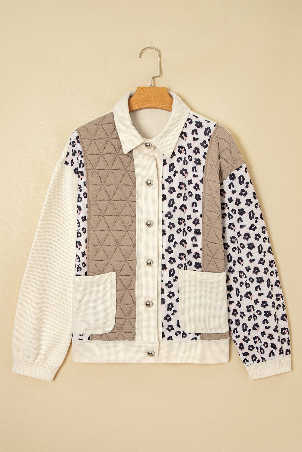 Novaza Quilted Patchwork Front Jacket - Hello Beautiful BoutiqueJacketsThreaded Pear