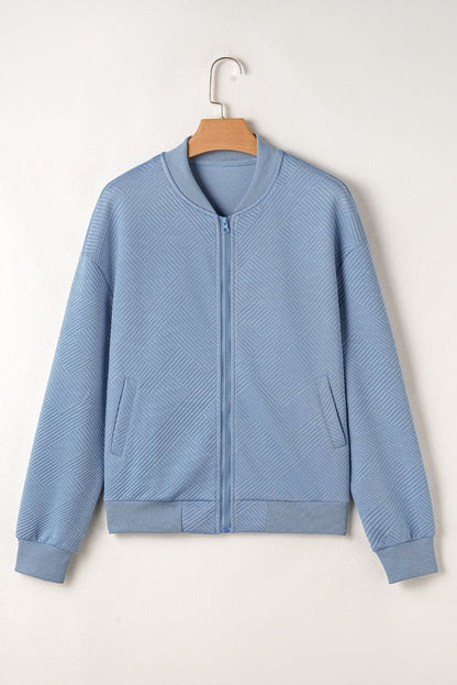 Nylah Stand Zipper Bomber Jacket - Hello Beautiful BoutiqueJacketsThreaded Pear