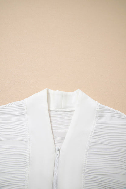 Nyomi Color Textured Zip Pullover - Hello Beautiful BoutiqueSweatshirts & HoodiesThreaded Pear