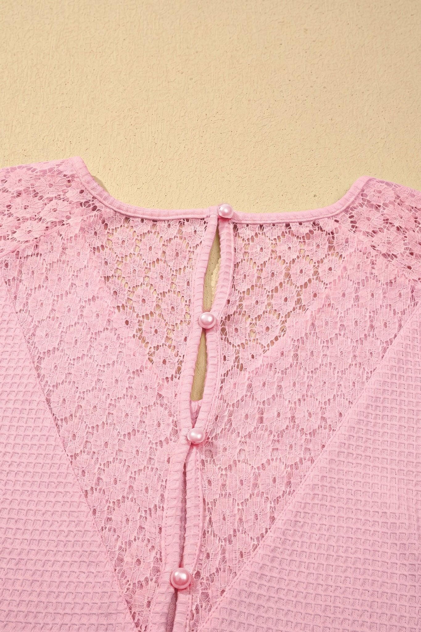 Nyomi Cutout Waffle Knit Blouse - Hello Beautiful BoutiqueBlouses & ShirtsThreaded Pear