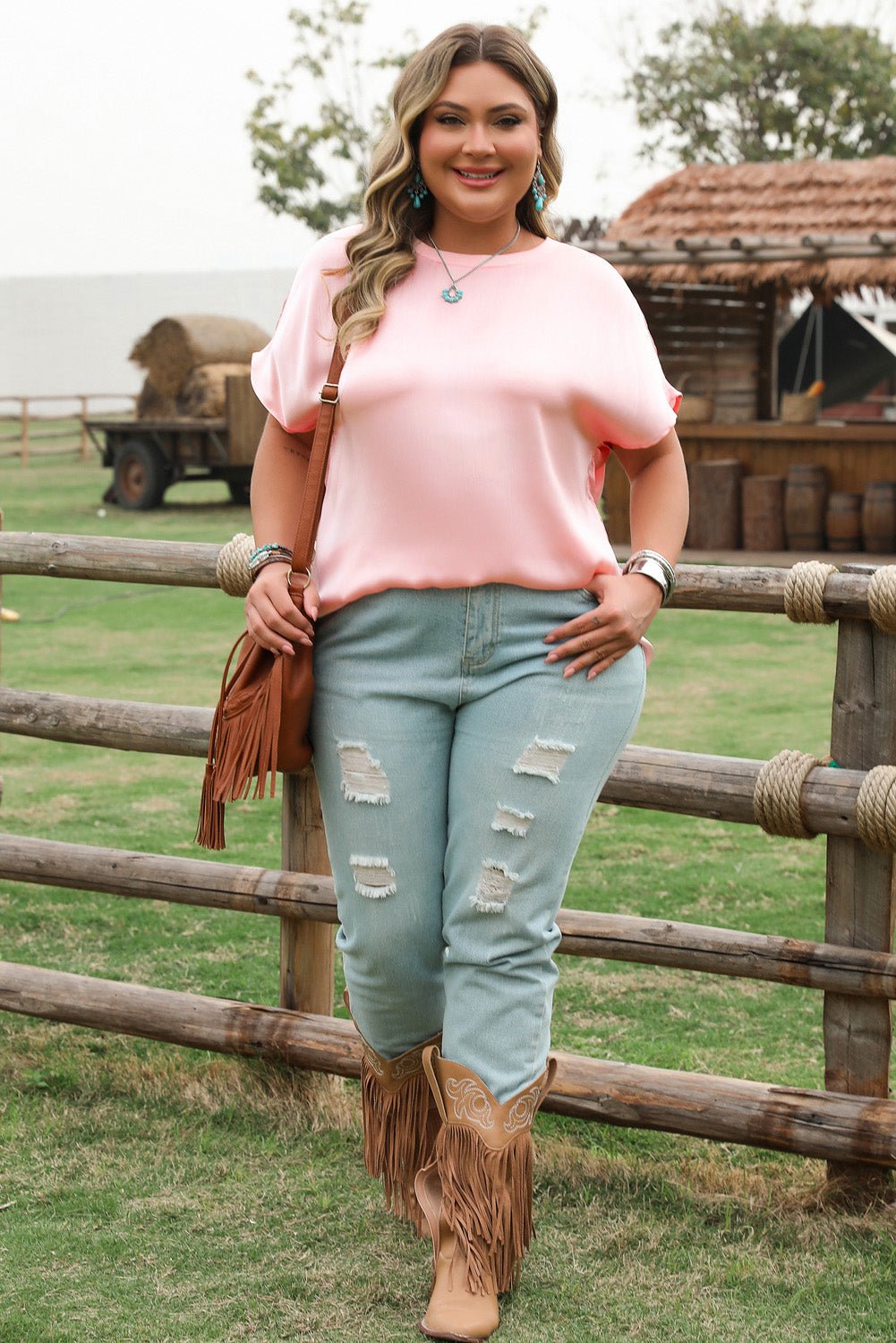Nyomi Short Batwing Sleeve PLUS Top - Hello Beautiful BoutiquePlus Size Tops & TeesThreaded Pear