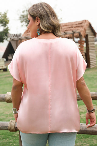 Nyomi Short Batwing Sleeve PLUS Top - Hello Beautiful BoutiquePlus Size Tops & TeesThreaded Pear