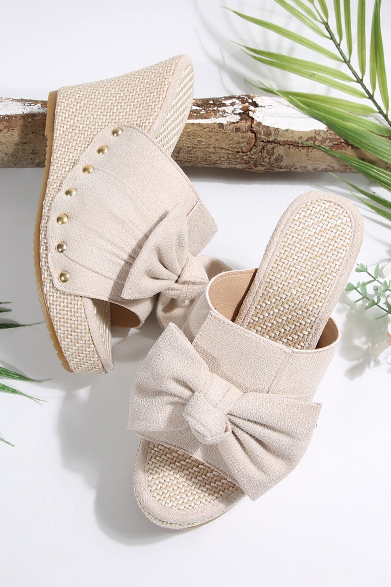 Nyomi Studded Wedge Platform Slippers - Hello Beautiful BoutiqueSlippersThreaded Pear