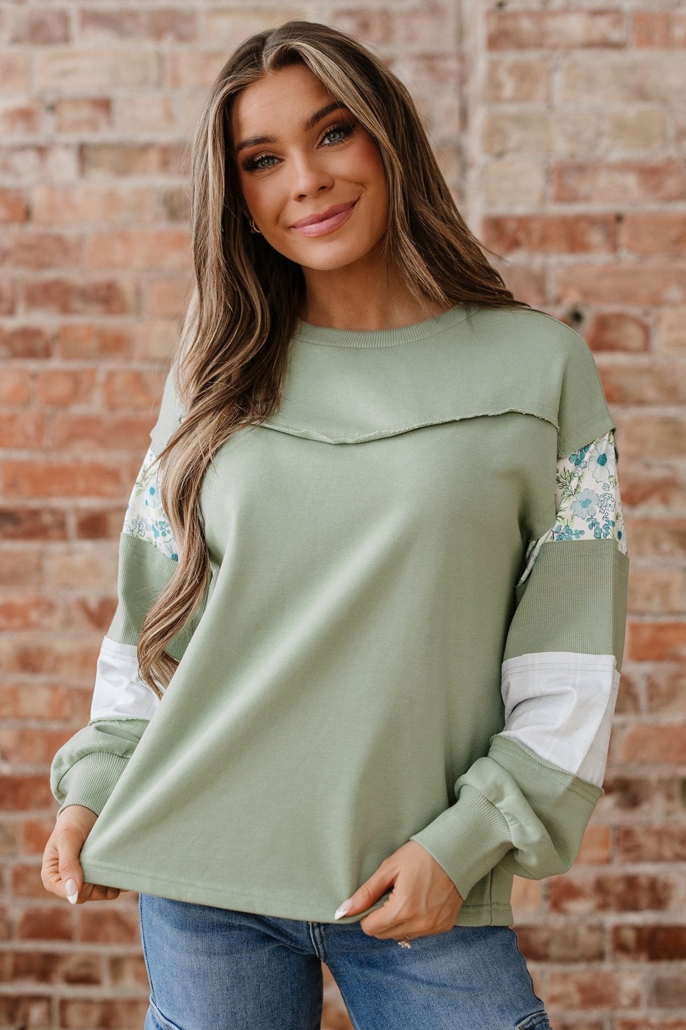 Oaklee Relaxed French Terry Top - Hello Beautiful Boutique15% OFFThreaded Pear