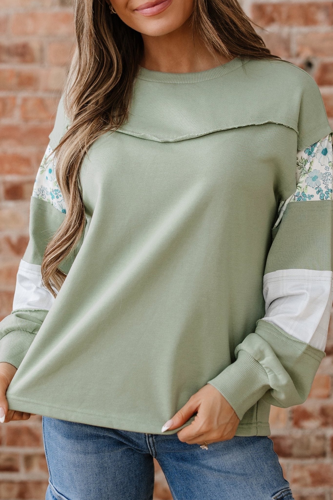 Oaklee Relaxed French Terry Top - Hello Beautiful Boutique15% OFFThreaded Pear