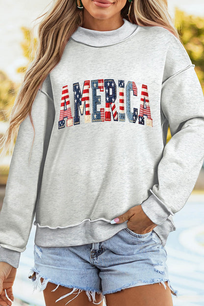 Oakleigh Print Reversible Mock Sweatshirt - Hello Beautiful BoutiqueGraphic SweatshirtsThreaded Pear