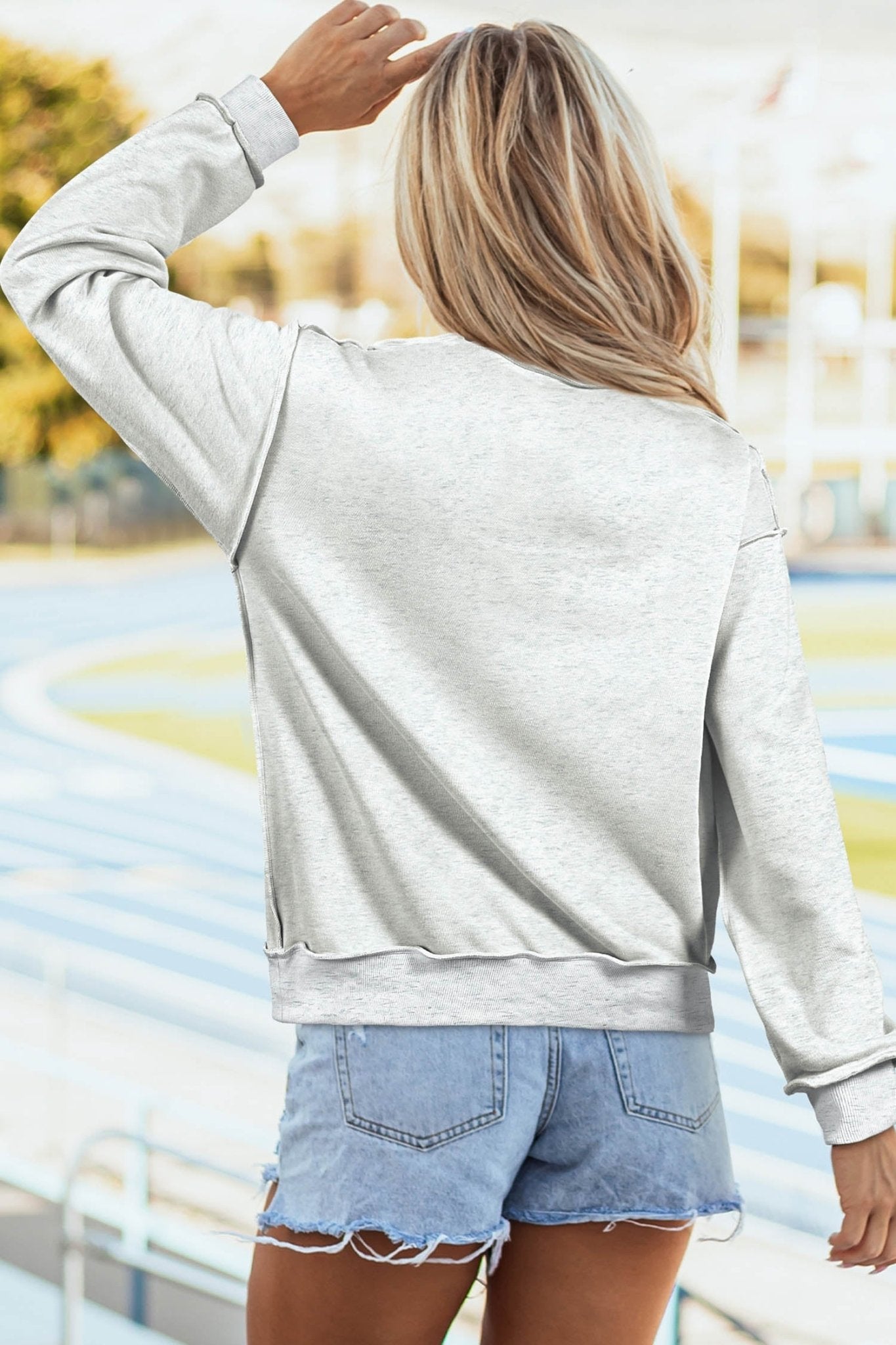 Oakleigh Print Reversible Mock Sweatshirt - Hello Beautiful BoutiqueGraphic SweatshirtsThreaded Pear