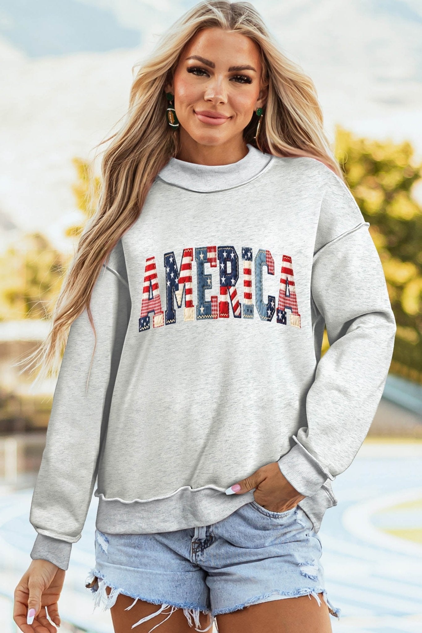 Oakleigh Print Reversible Mock Sweatshirt - Hello Beautiful BoutiqueGraphic SweatshirtsThreaded Pear