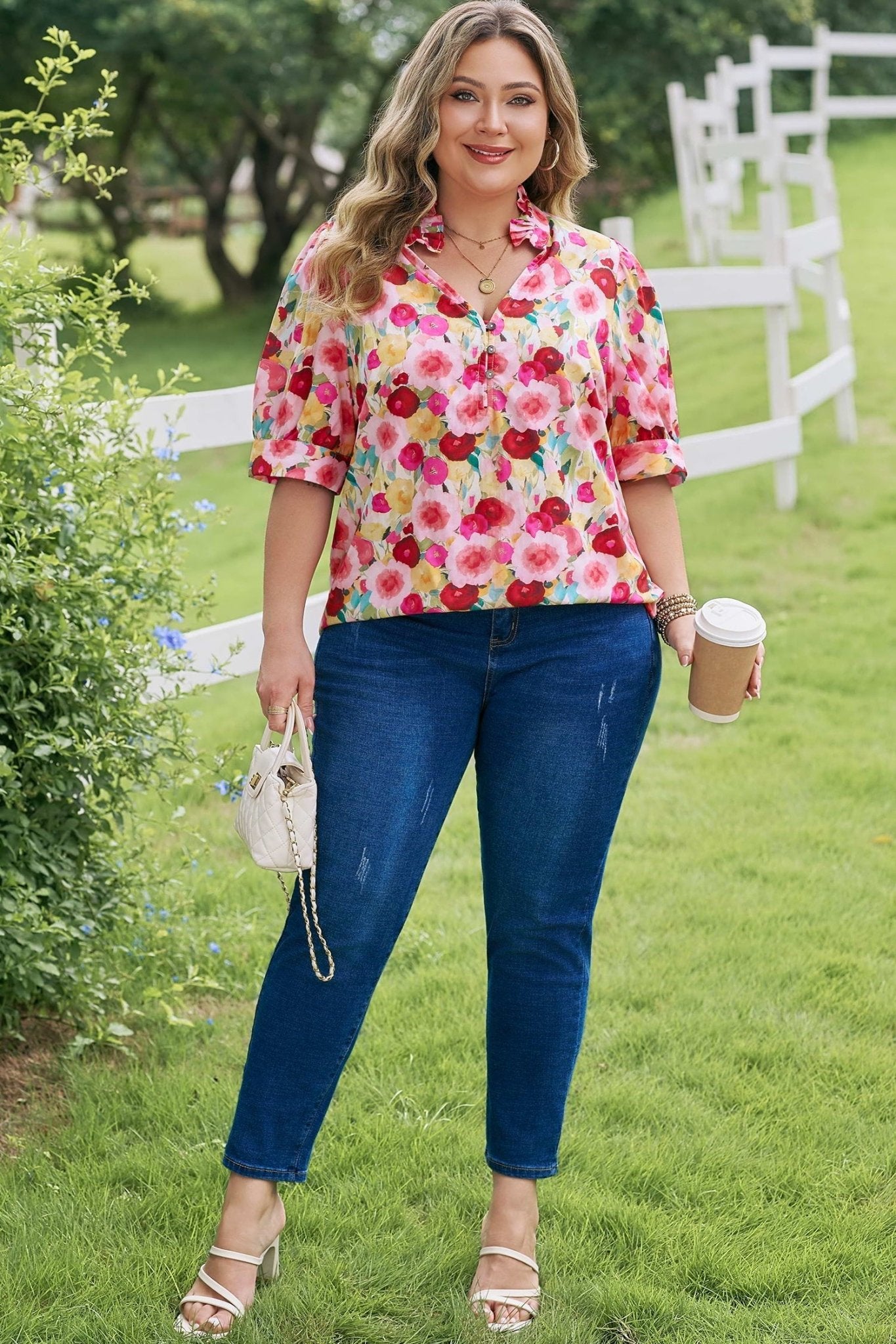 Oaklynn Puff Short Sleeve PLUS Top - Hello Beautiful BoutiquePlus Size Blouses & ShirtsThreaded Pear