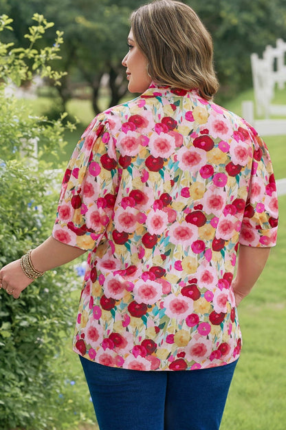 Oaklynn Puff Short Sleeve PLUS Top - Hello Beautiful BoutiquePlus Size Blouses & ShirtsThreaded Pear