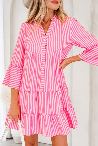Oaklynn Tiered Flowy Mini Dress - Hello Beautiful BoutiqueMini DressesThreaded Pear