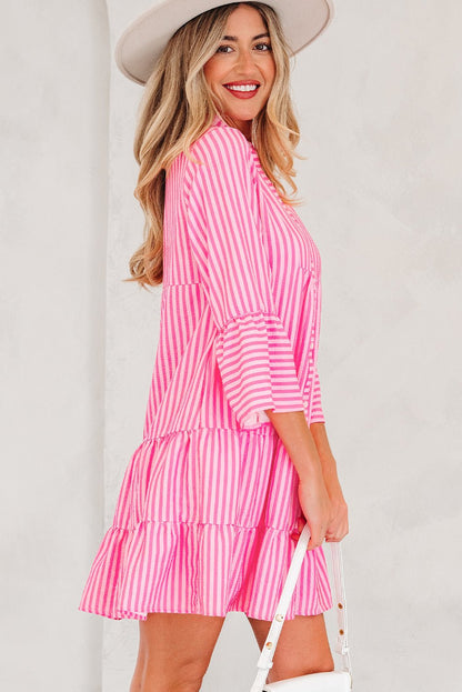 Oaklynn Tiered Flowy Mini Dress - Hello Beautiful BoutiqueMini DressesThreaded Pear
