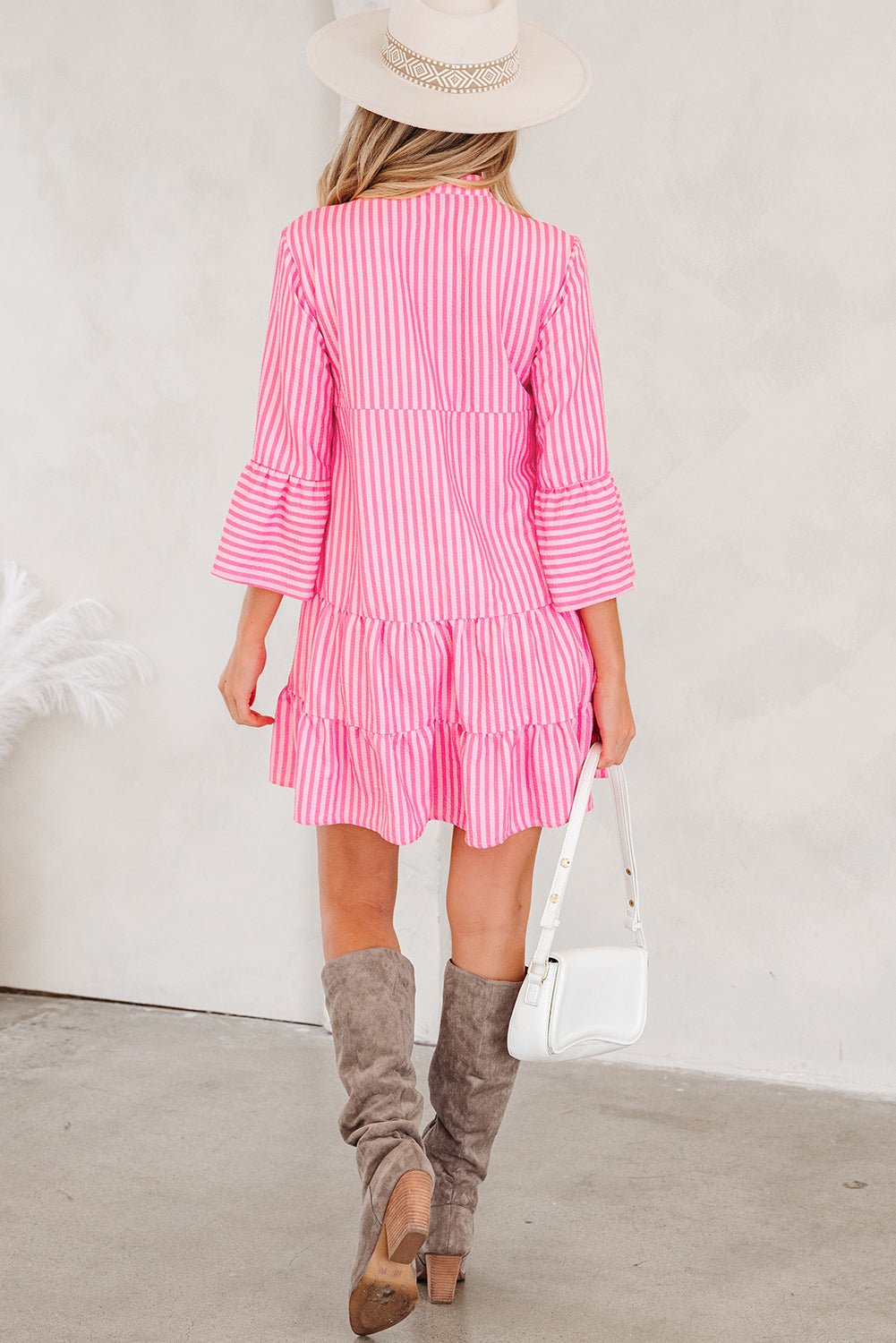 Oaklynn Tiered Flowy Mini Dress - Hello Beautiful BoutiqueMini DressesThreaded Pear