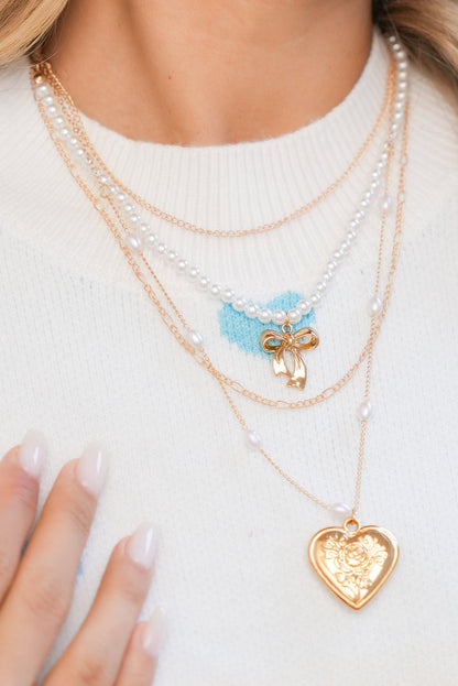 Ocean Pearl Beading Multilayer Necklace - Hello Beautiful BoutiqueJewelryThreaded Pear