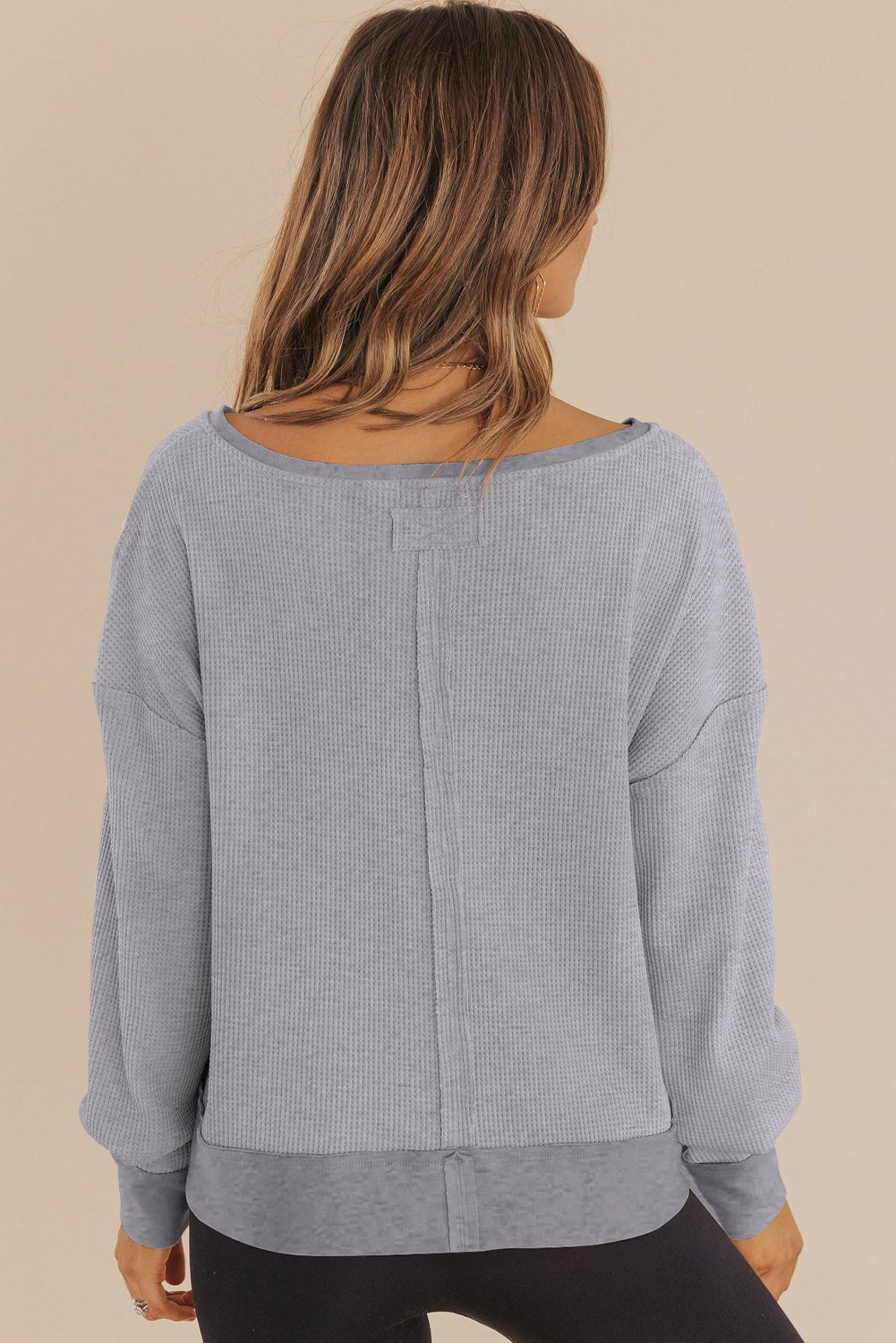 Octavia Drop Shoulder Solid Sweatshirt - Hello Beautiful BoutiqueSweatshirts & HoodiesThreaded Pear