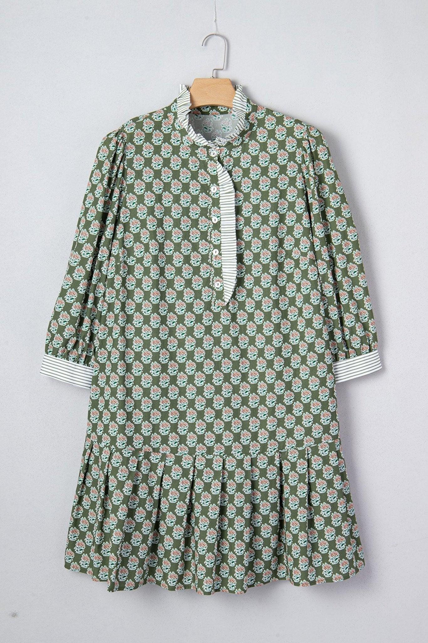 Olivia 4 Sleeve Floral PLUS Dress - Hello Beautiful BoutiquePlus Size Mini DressesThreaded Pear