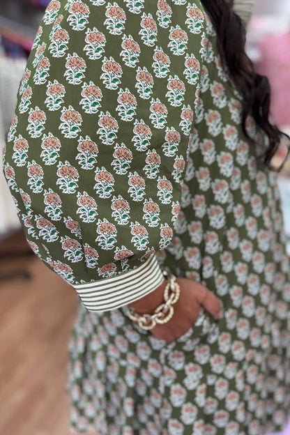 Olivia 4 Sleeve Floral PLUS Dress - Hello Beautiful BoutiquePlus Size Mini DressesThreaded Pear