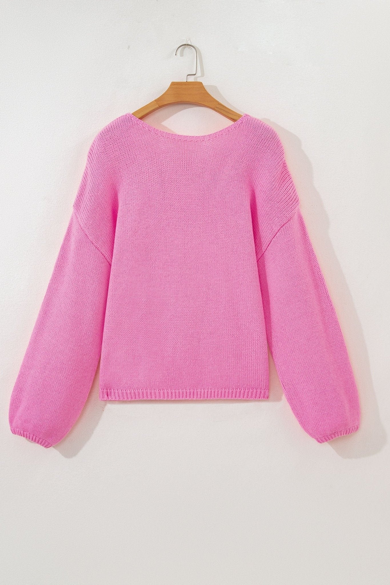 Olivia Backless Bubble Sleeve Sweater - Hello Beautiful BoutiqueSweatersThreaded Pear