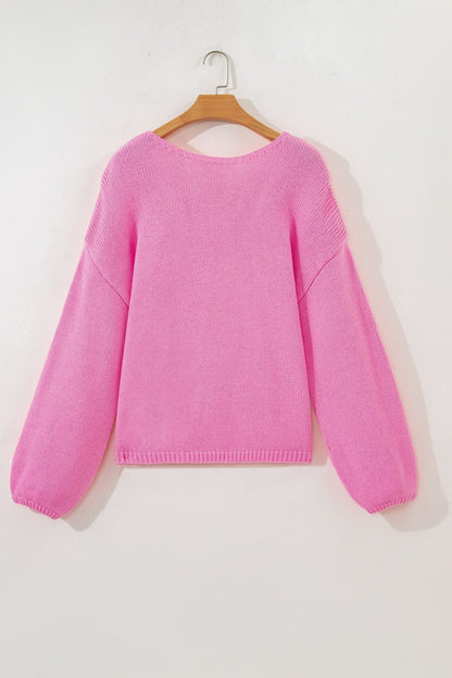 Olivia Backless Bubble Sleeve Sweater - Hello Beautiful BoutiqueSweatersThreaded Pear