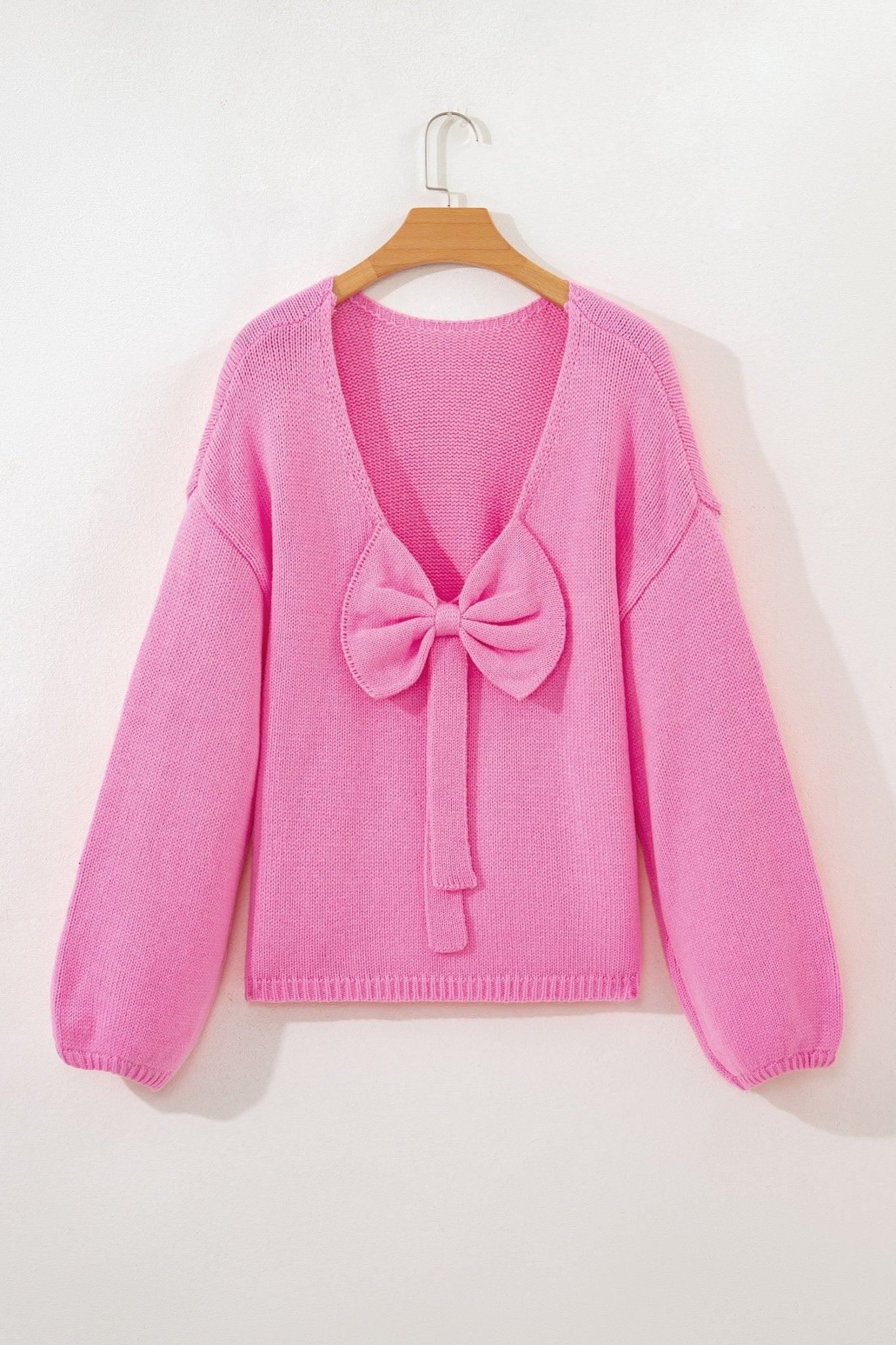 Olivia Backless Bubble Sleeve Sweater - Hello Beautiful BoutiqueSweatersThreaded Pear