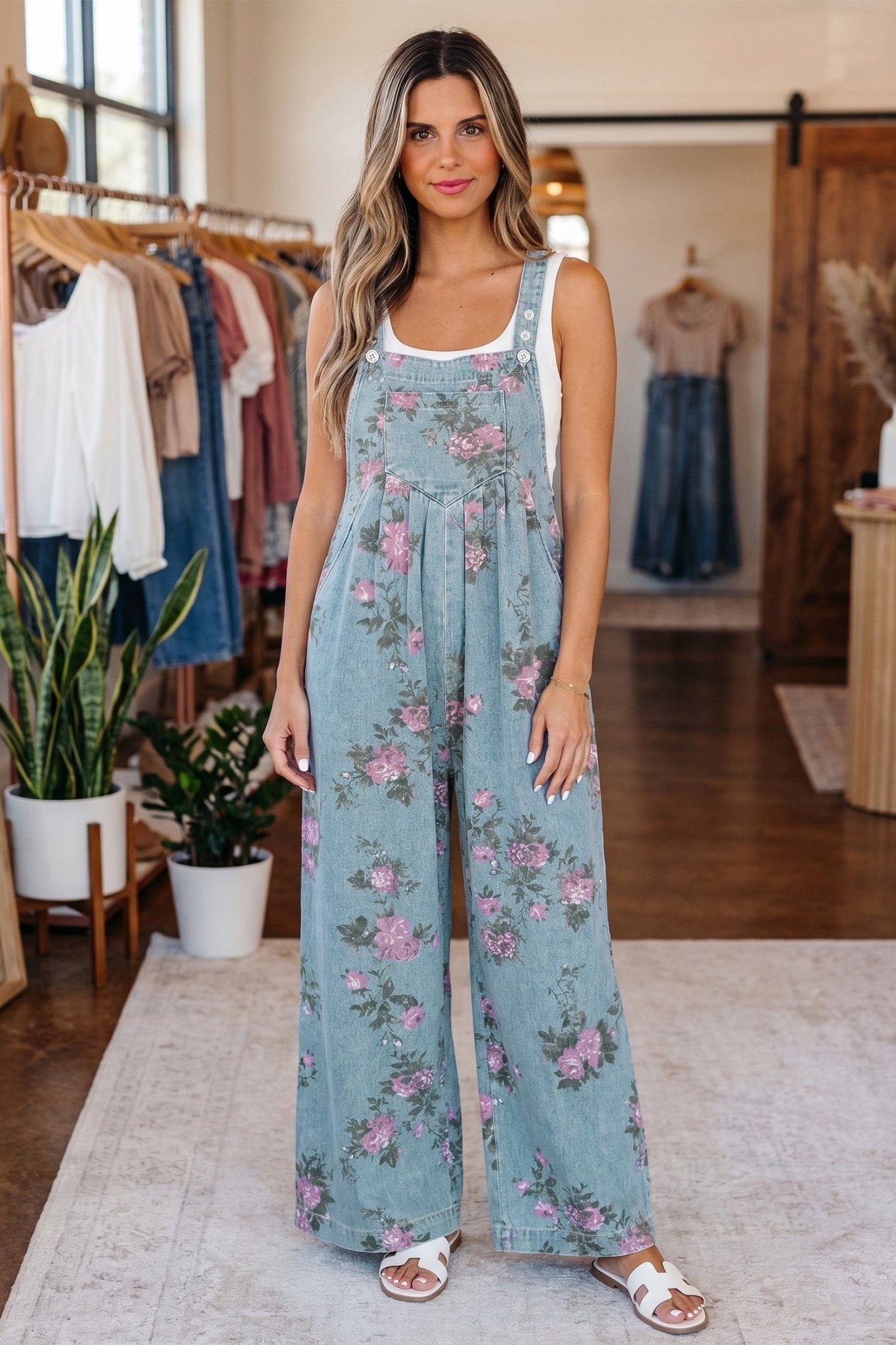 Olivia Waist Wide Leg Jumpsuit - Hello Beautiful BoutiqueJumpsuits & RompersThreaded Pear