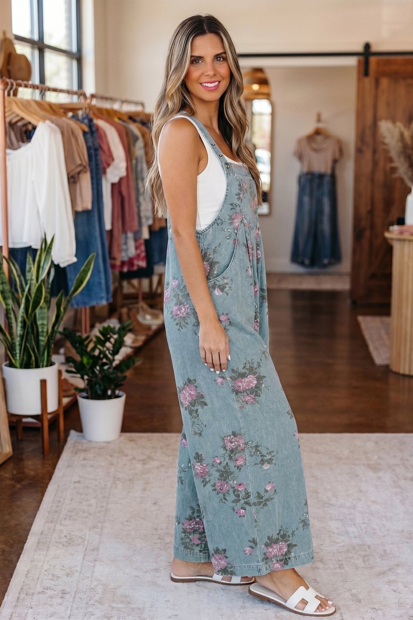 Olivia Waist Wide Leg Jumpsuit - Hello Beautiful BoutiqueJumpsuits & RompersThreaded Pear