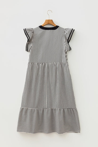 Opal Contrast Trim Midi Dress - Hello Beautiful BoutiqueMidi DressesThreaded Pear
