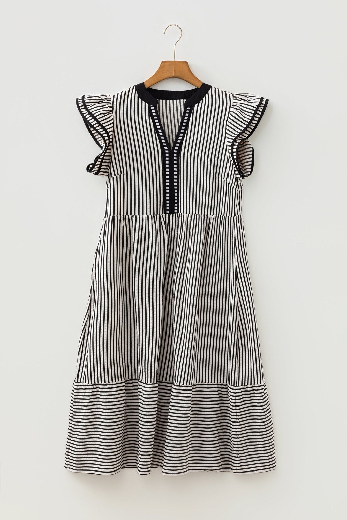 Opal Contrast Trim Midi Dress - Hello Beautiful BoutiqueMidi DressesThreaded Pear