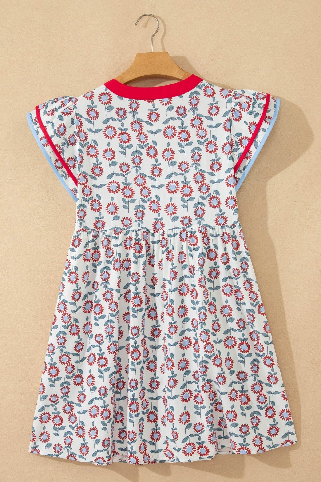 Opal Flutter Sleeve Mini Dress - Hello Beautiful BoutiqueFloral DressesThreaded Pear