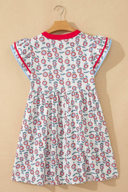 Opal Flutter Sleeve Mini Dress - Hello Beautiful BoutiqueFloral DressesThreaded Pear