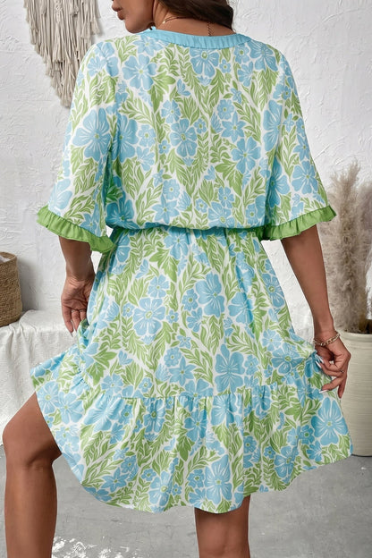 Ophelia Short Sleeve Mini Dress - Hello Beautiful BoutiqueFloral DressesThreaded Pear