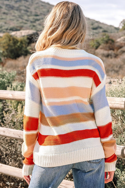 Oragita Colorblock Drop Shoulder Sweater - Hello Beautiful BoutiqueSweatersThreaded Pear