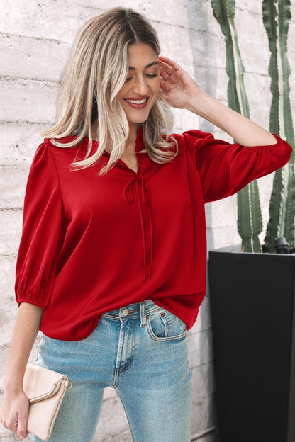 Paislee 3 4 Sleeve Blouse - Hello Beautiful BoutiqueBlouses & ShirtsThreaded Pear