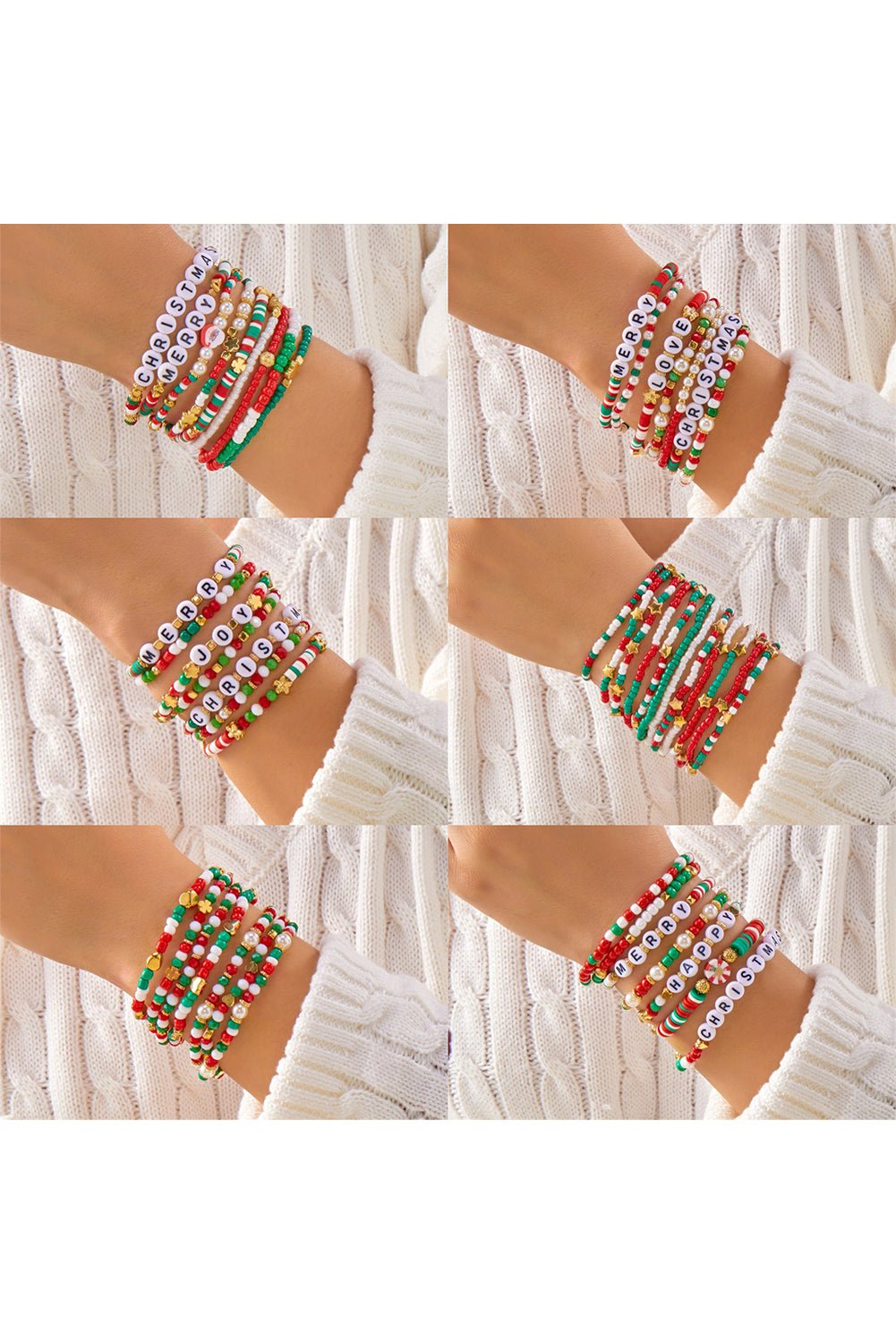 Paislee Christmas Fashion Bracelet Set - Hello Beautiful BoutiqueJewelryThreaded Pear