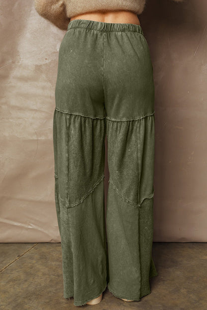 Paisley Leg Patchwork Drawstring Pants - Hello Beautiful BoutiquePants & CulotteThreaded Pear